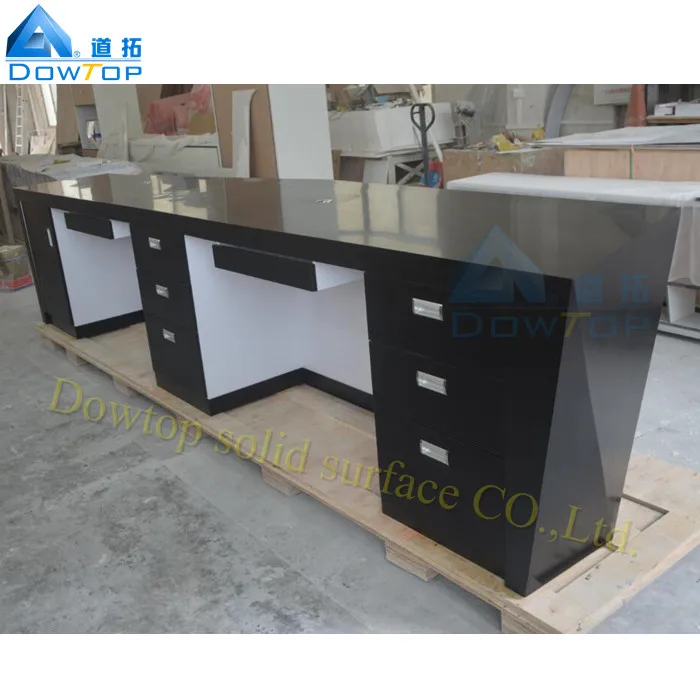 
Custom Solid Surface Modern Reception Desk 