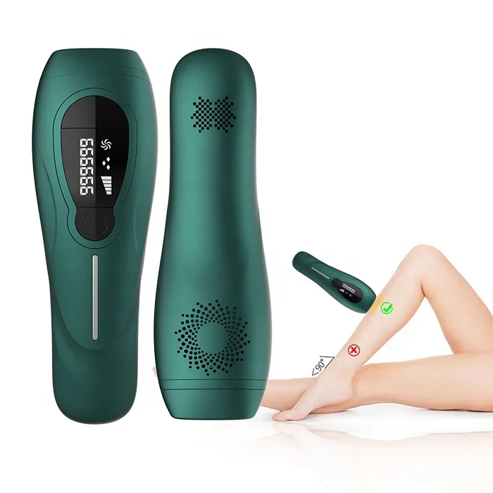 

2021 New Arrival Home Use Beauty IPL Laser Depilator 999999 Flash Permanent Painless IPL Hair Remover Machine for Woman, Green