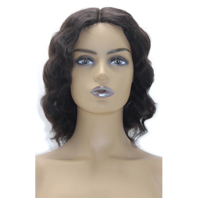 

Factory Wholesale Middle U Part Lace Wigs Body Wave Virgin Brazilian Human Hair Front Lace Wig Wavy for Beauty Black Women