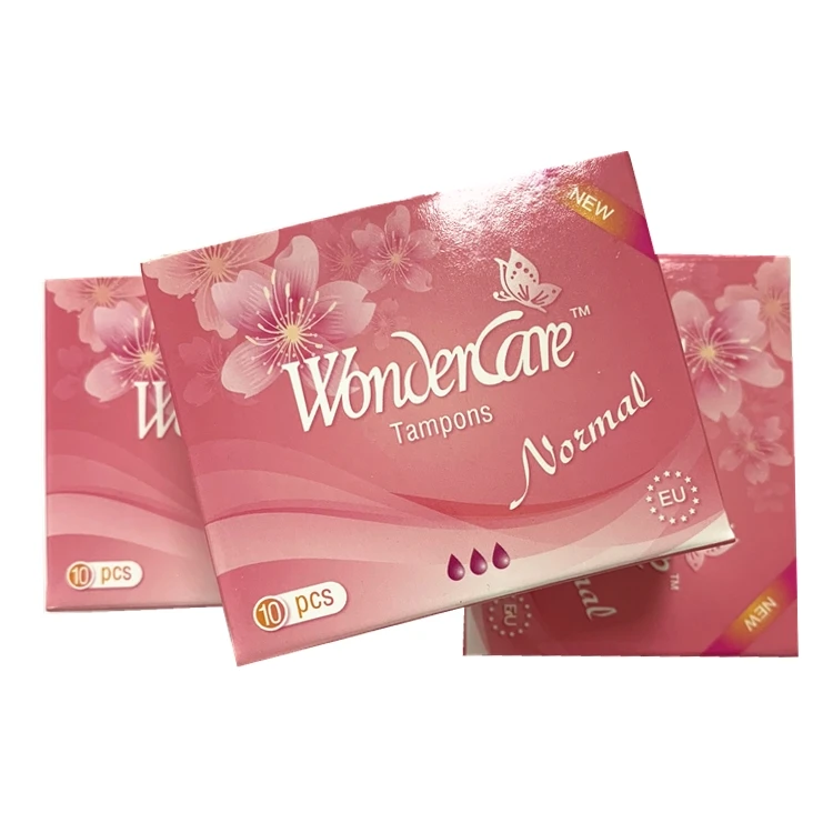 Wondercare  Soft Biodegradable Organic Tampons Private Label digital Tampons Organic Cotton