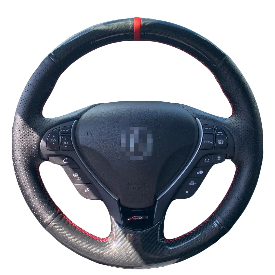 

Wholesales Hand Stitching Carbon Leather Steering Wheel Cover for Honda Acura RDX TL ILX