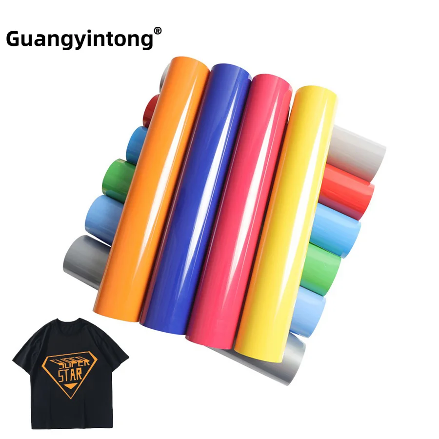 Guangyintong Pvc Printable Vinyl Transfer Paper Vinyl Paper for Heat Press Best Shirt Material for Heat Transfer Vinyl