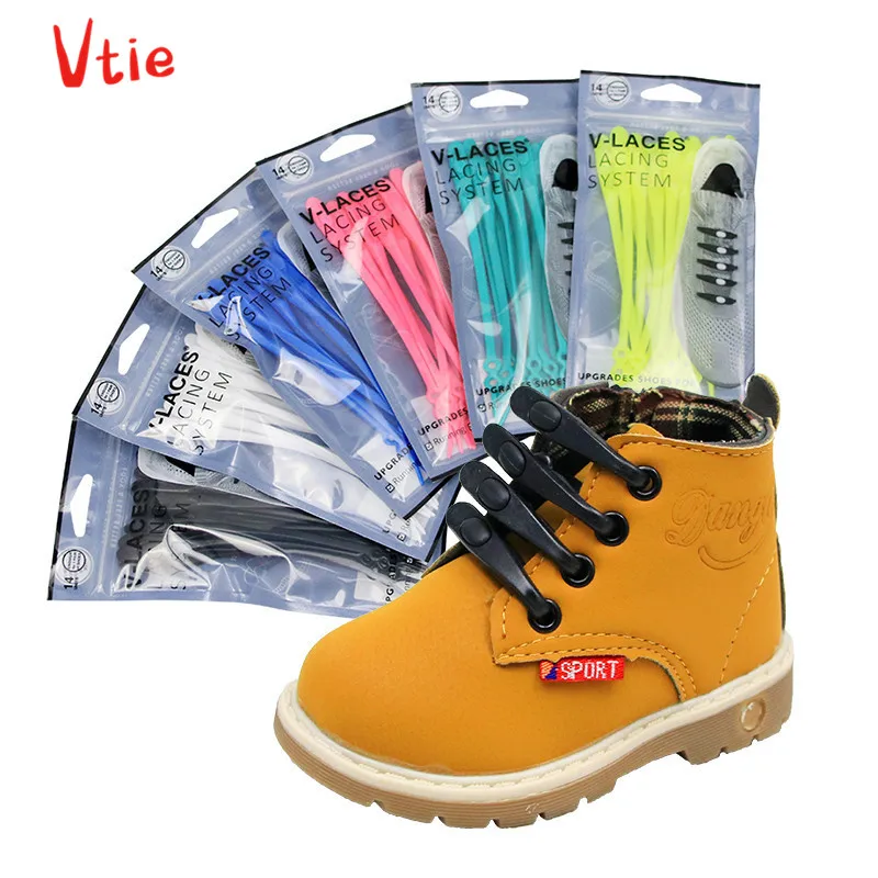 

Waterproof tieless silicone multi color elastic shoelace for flat sneakers board shoes, 10