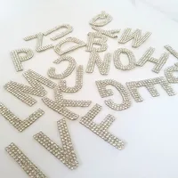 

LOCACRYSTAL Brand Fancy Crystal Rhinestone Letter Applique for Bags Garments Decoration