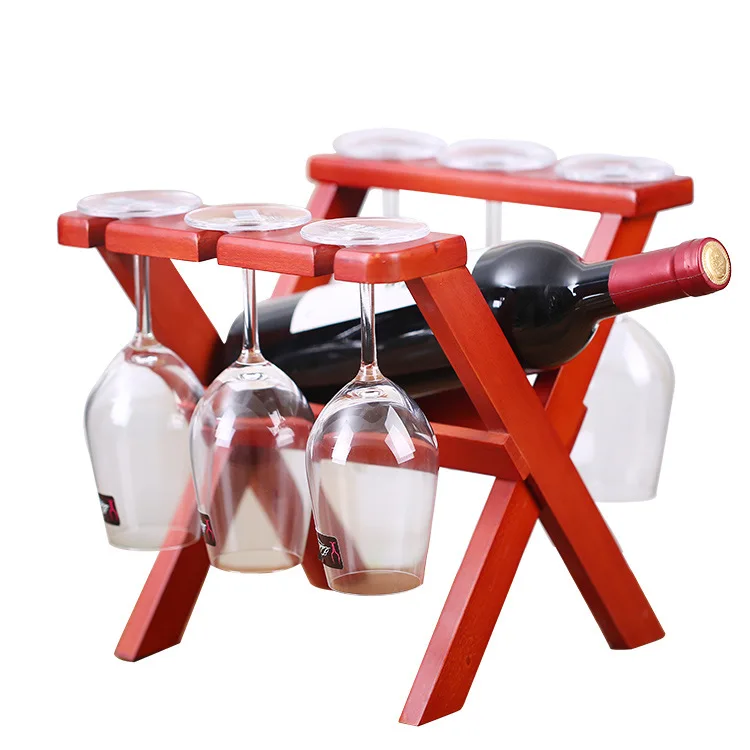 

Wine rack wine glass rack wooden hanging wine rack solid wood, Wood color