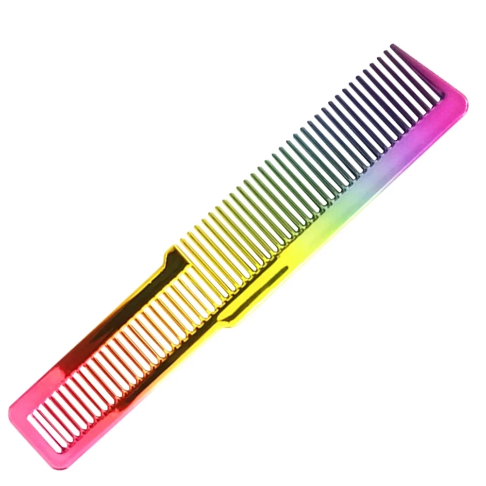 

Wholesale Colorful Rainbow Haircut Hairdresser Comb Portable Barber Hairdressing Tool For Girl Use, As picture show