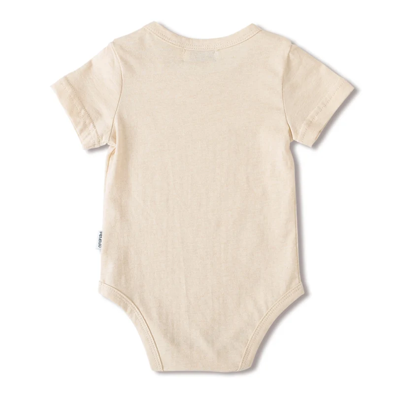
Good Sell 100% Natural Cotton Plain Cute Organic Cotton Baby Romper 