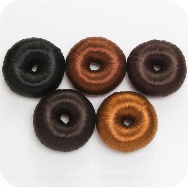 

Factory direct sale european style hair donut simulation donut hair ring, Black