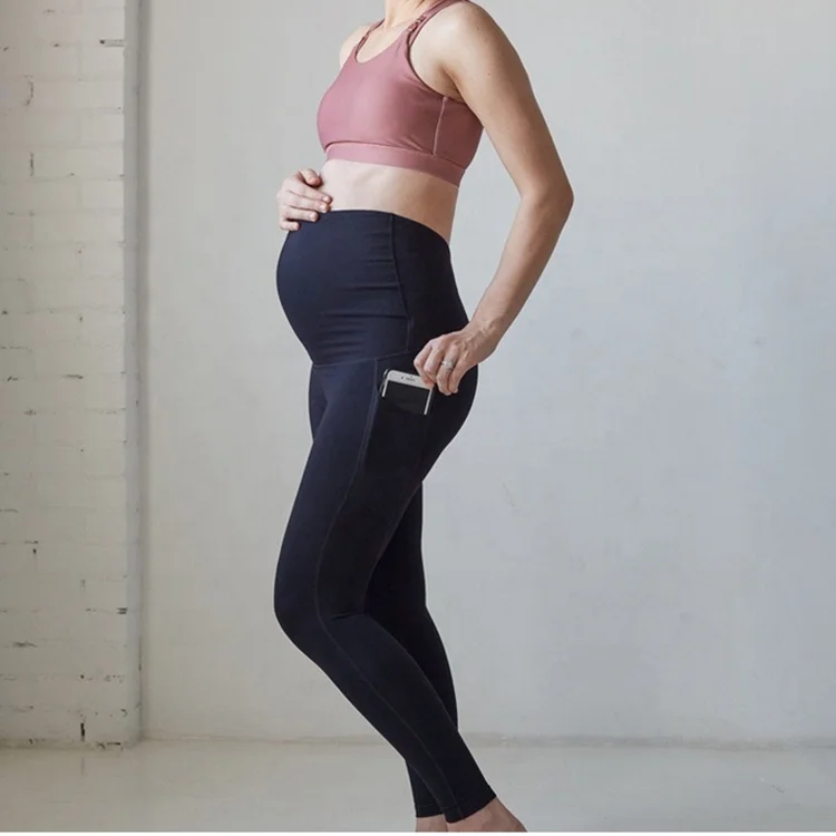 High waisted pregnancy sports leggings activewear maternity gym leggings