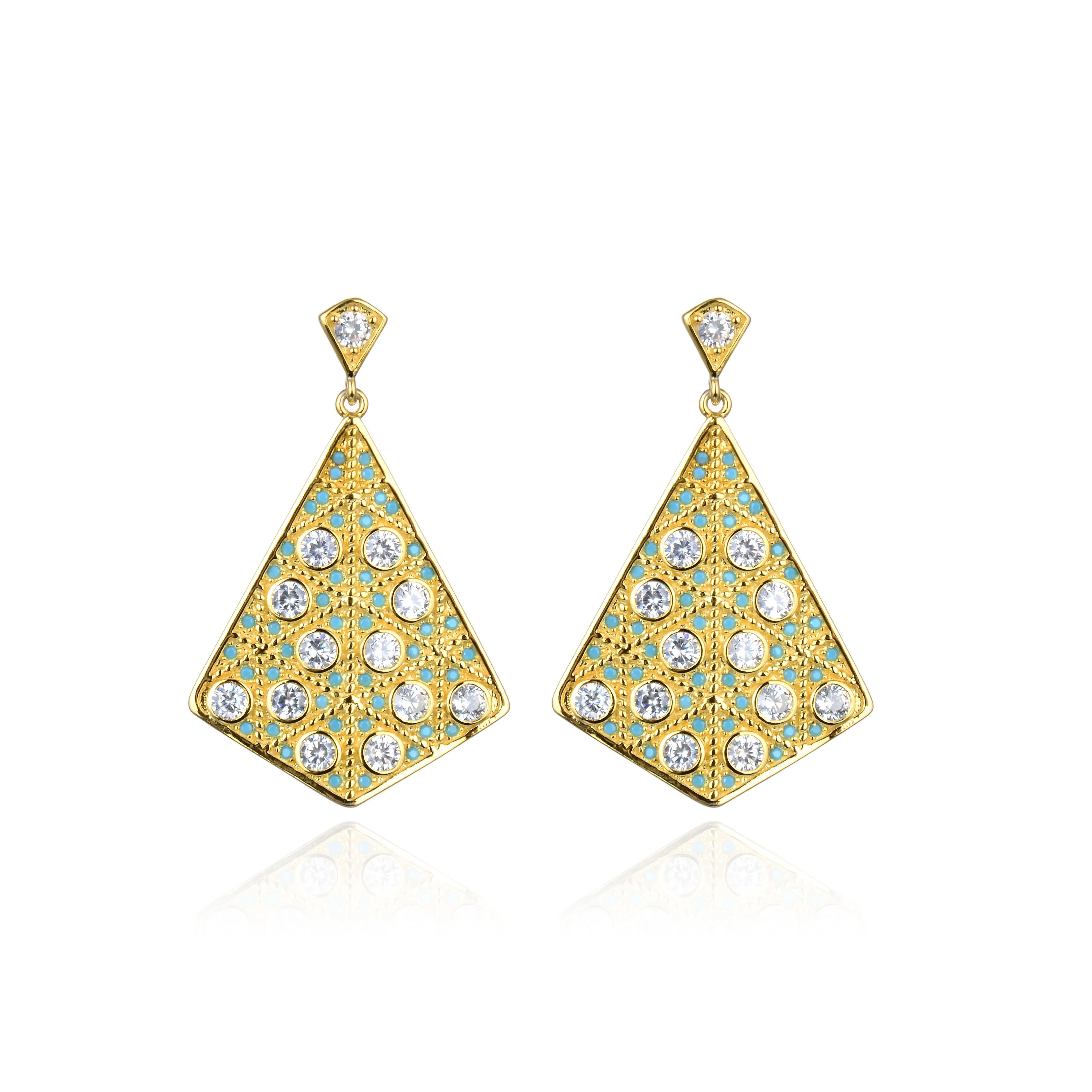 

earrings jewelry women Support customization, wholesale, and retail 925 silver earrings Drop Earrings, Golden
