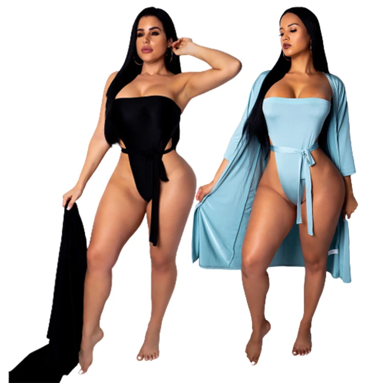 

MISSMOEN New Arrival 2021 Solid Color Women Clothes Swimsuit Summer Sexy Beachwear Swimwear Women 2 Piece Set