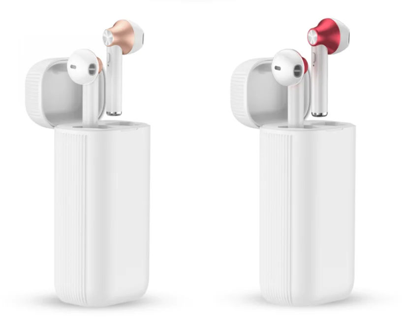 

5200mah factory OEM Wireless blue tooth TWS power bank earphone, Black, white