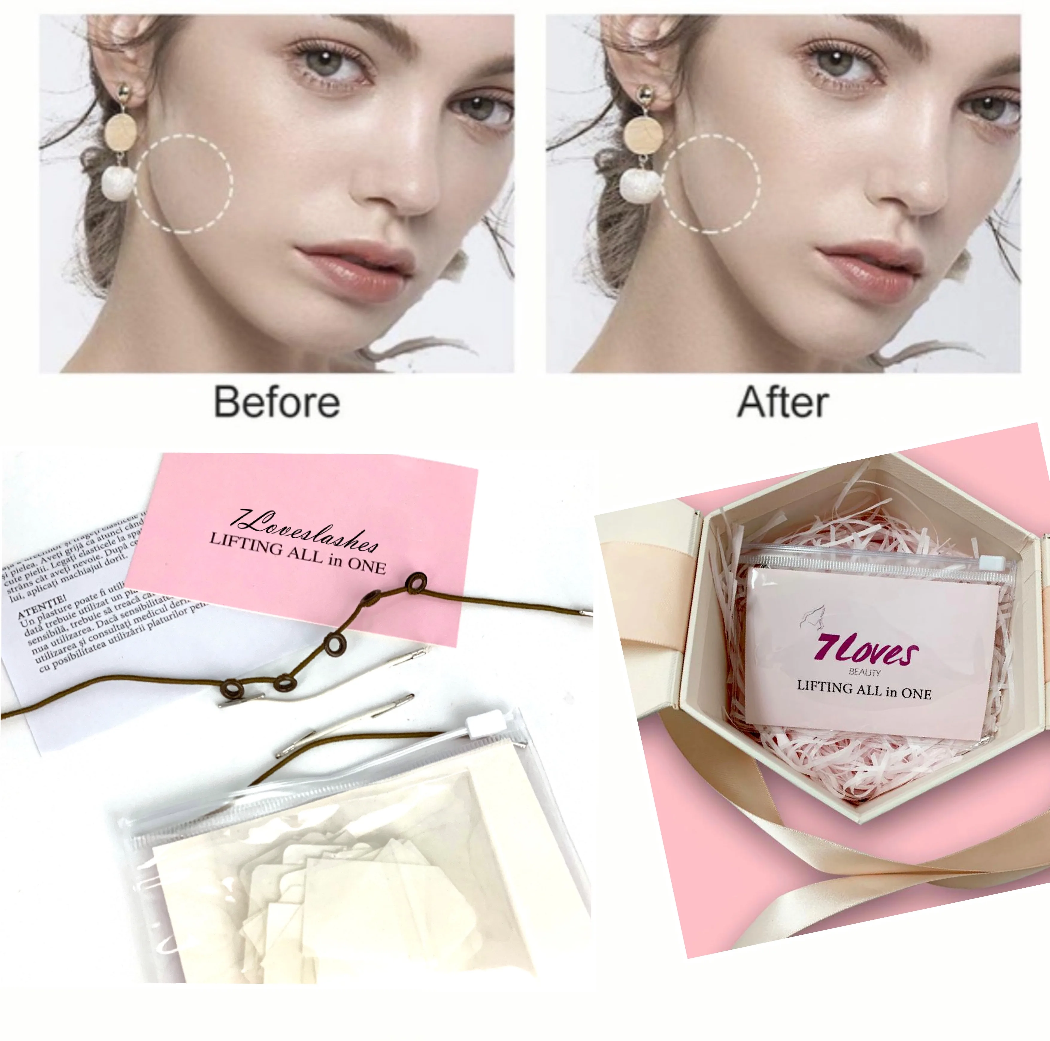 

Breathable Makeup Tools Lift Chin Face Sticker Waterproof V Face Makeup Adhesive Tape Face Sticker Lifting Tighten Chin