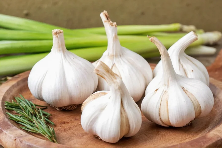 Properly cured garlic bulbs ready for storage