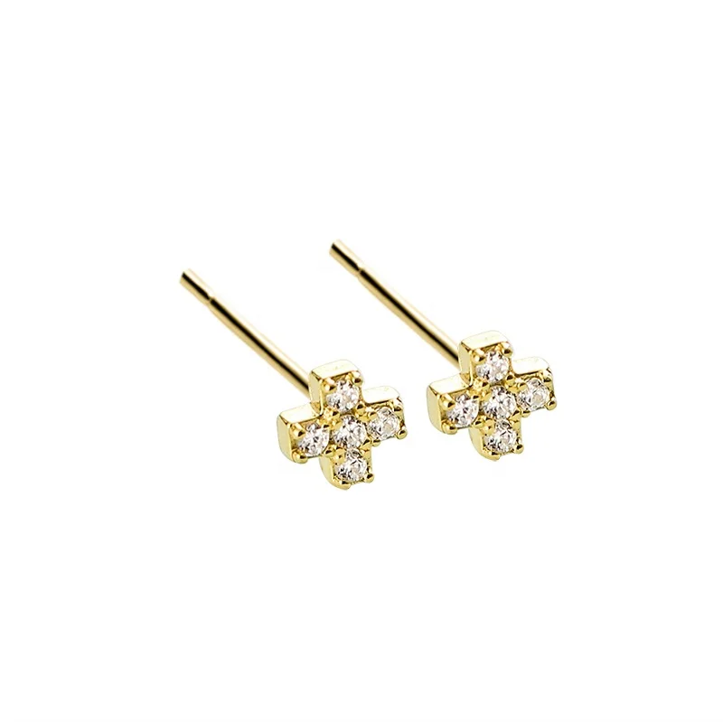 

Damila Bulk Wholesale Tiny Cross Earrings 925 Sterling Silver Mini Stud Earrings For Girls