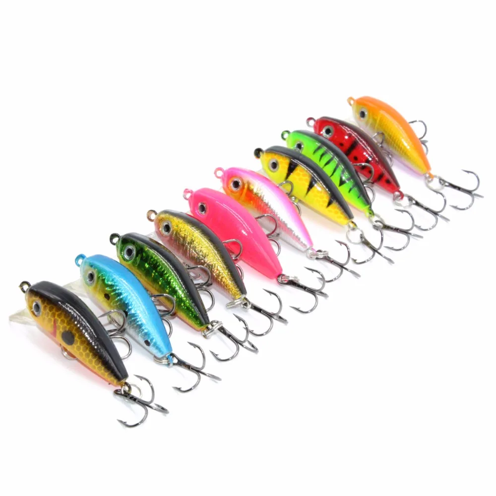 

40mm 3.3g Artificial Plastic Minnow Floating Hard Bait Fishing Lure, 10 color