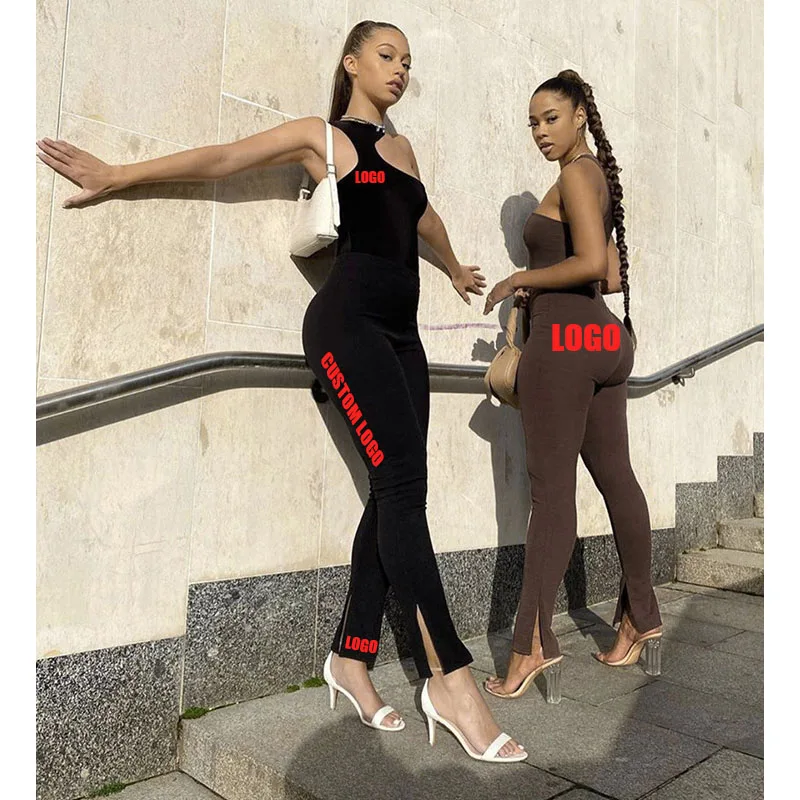 

Free Shipping women new arrival sexy one shoulder ladies two piece jumpsuits bodycon two piece set, Customized color