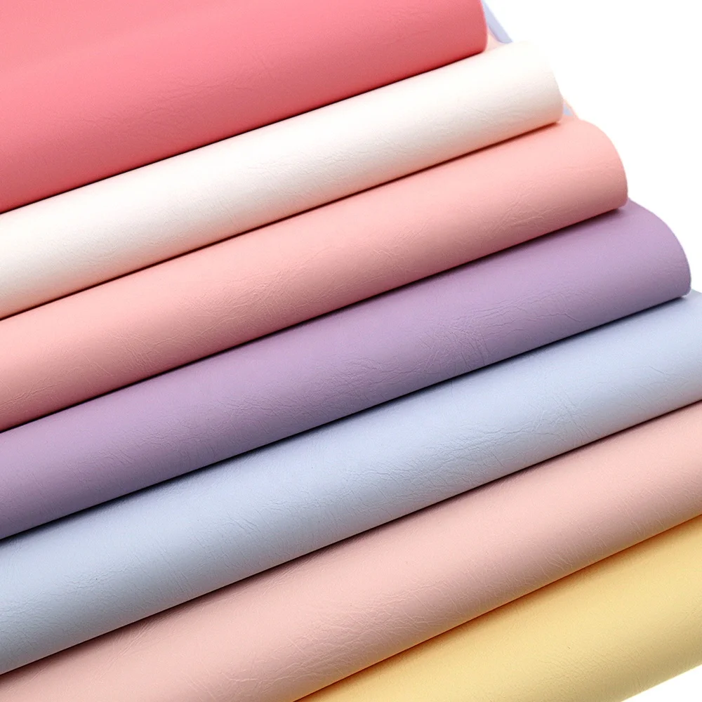 

Soft Macaron Candy Color Synthetic Vinyl Leatherette Upholstery PVC Faux Leather Fabric for Chair Bags