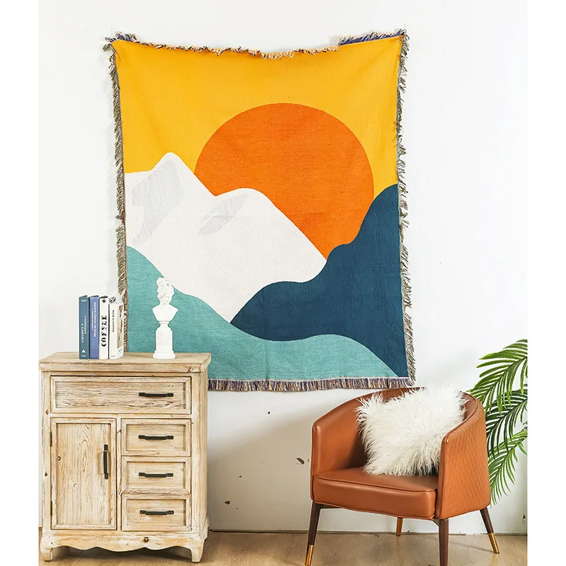 Nordic Export Camping Homestay Tapestry Background Cloth Decoration  Sofa Blanket