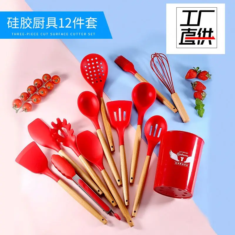 

China Factory Non-stick Kitchenware Kitchen Tools Silicone Cooking Utensils Set
