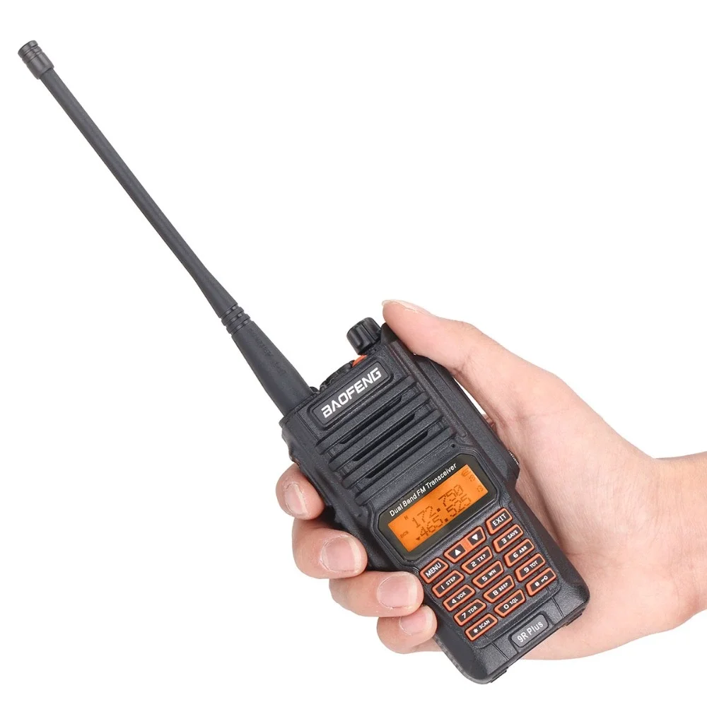 

Best quality dual band walkie talkie military IP67 waterproof two way radio uhf vhf portable intercom Baofeng UV-9R plus, Black