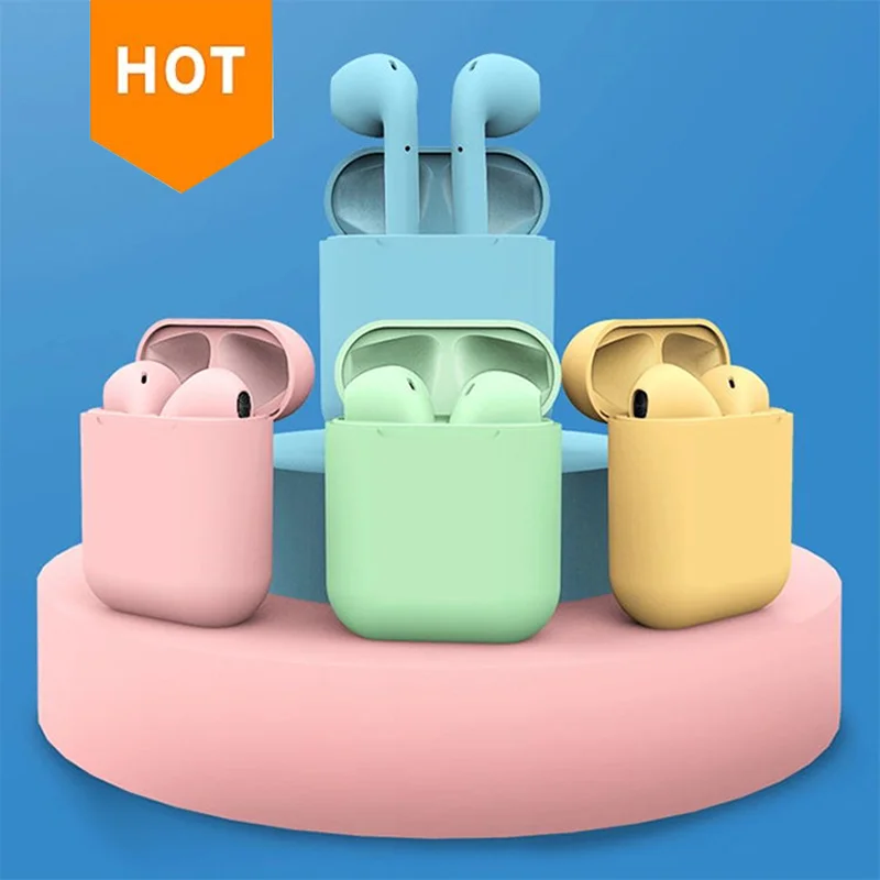 Handsfree 2019 Newest color wireless headphone tws i12 macaron earphone 12 inpods