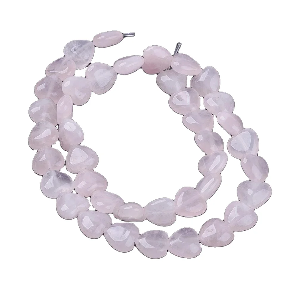 

Pandahall Valentines Day Idea Misty Rose Heart Natural Rose Quartz Bead