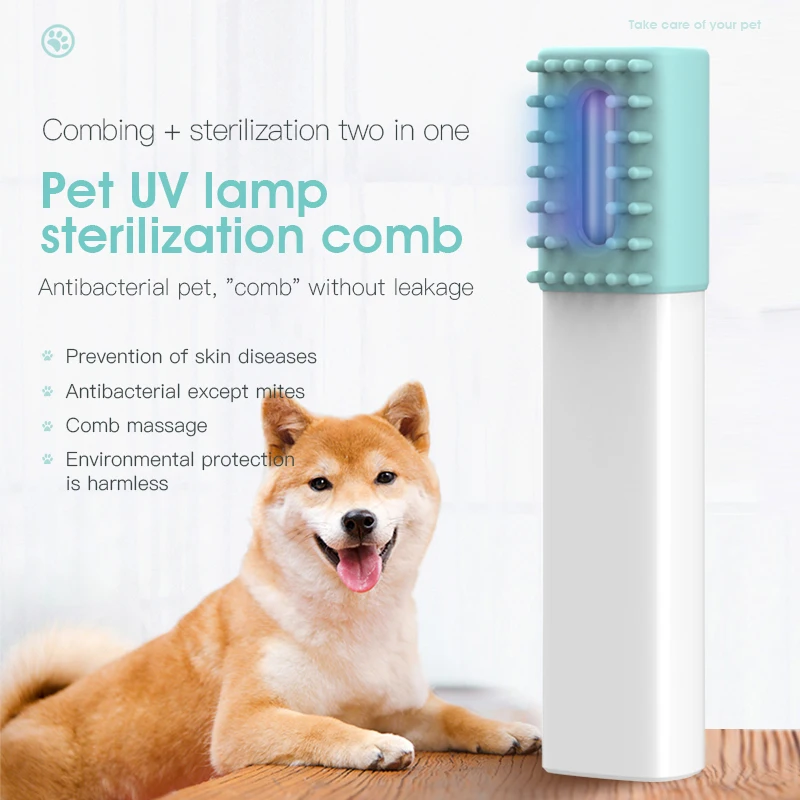 

JOSUNN Factory Price Portable Germs Killer Pet Comb Sterilization Mite Disinfection Silicone Sterilizer Comb