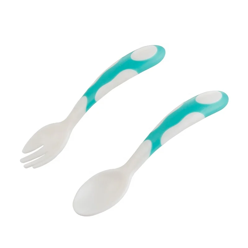 

Baby Training Feeding Toddler Spoons Cutlery Travel Set Baby Spoon and Fork Set With Carrying Box