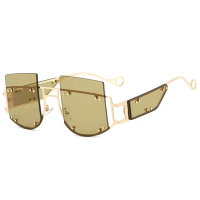

Sunglasses 2021 Women Steampunk Glasses Luxury Square Sunglasses Vendor Ladies Oversized Sunglasses
