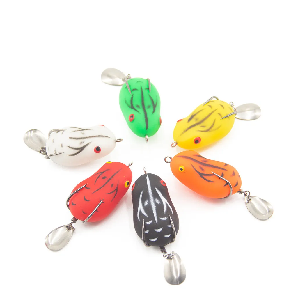 

RTS Hot Selling Factory 7g 4.5cm PVC Plastic Fishing Lure Frog Freshwater Casting Fishing Frog Lure Topwater, 11