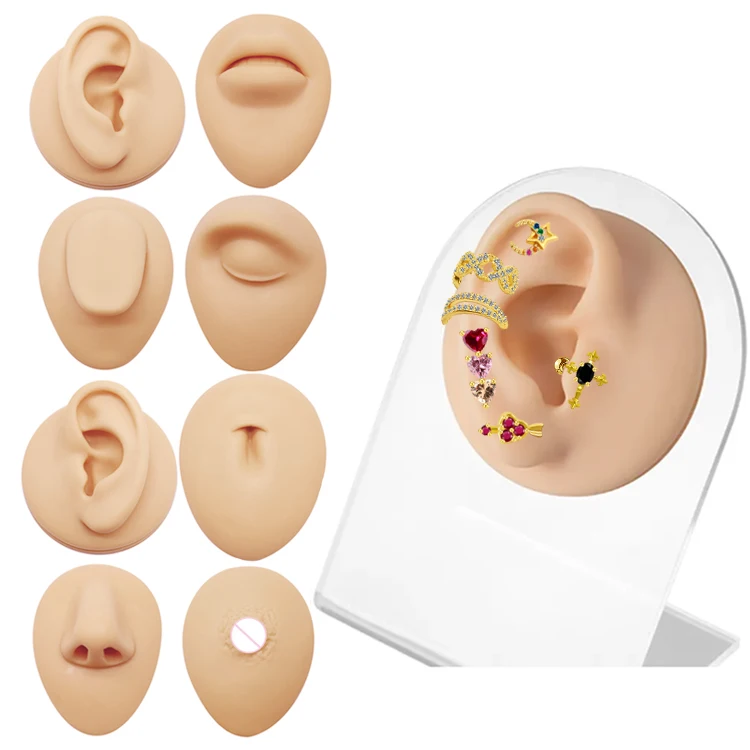 Gaby Factory Stents Simulation Body Part Silicone Display Ear Nose Lip Navel Wholesale Piercing Jewelry  Display Model