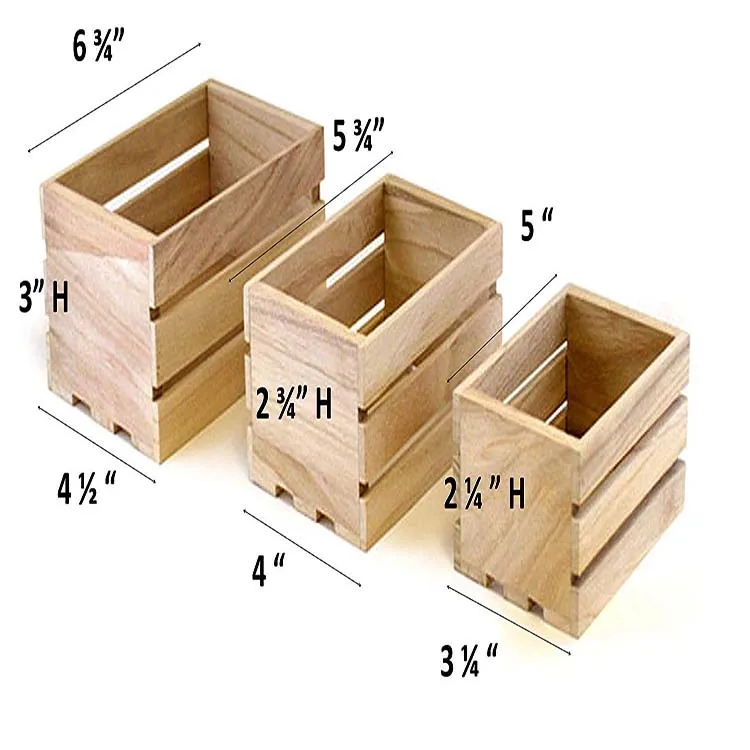 

Multicraft Imports Small Wood Craft Crate Caddy Set, Customized color
