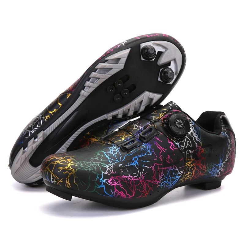 

Road bike with cleats shoes for women black mtb bike shoes fashion sneakers cycling shoes, 3 colors