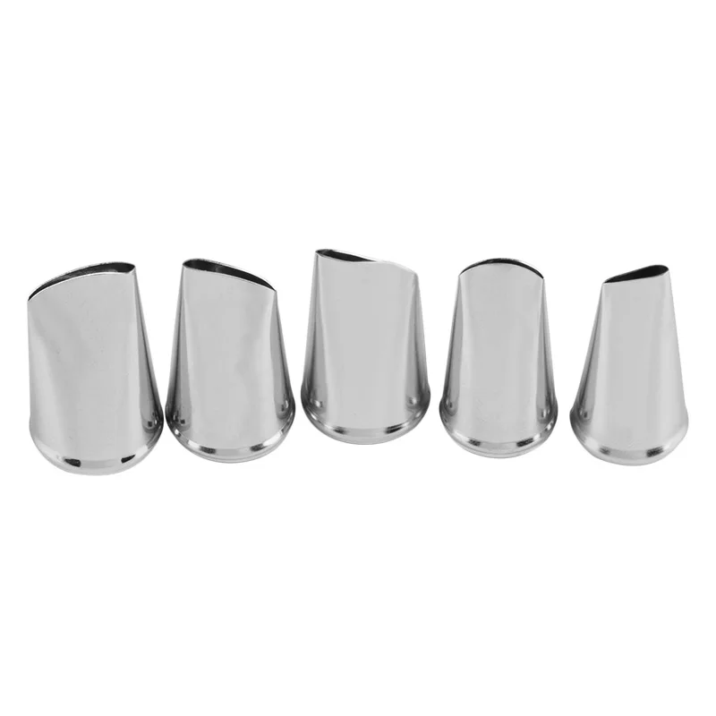 

5pcs/set 304 Stainless steel Rose Pastry Icing Russian cupcake decorating icing piping nozzles set