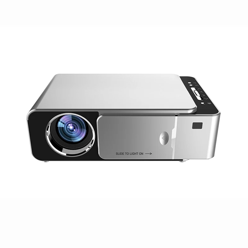 

Hot Sale Miracast Projector 1080P 3000 Lumens 1280*720p Home Projector T6 Home LED Projector, Silver or red