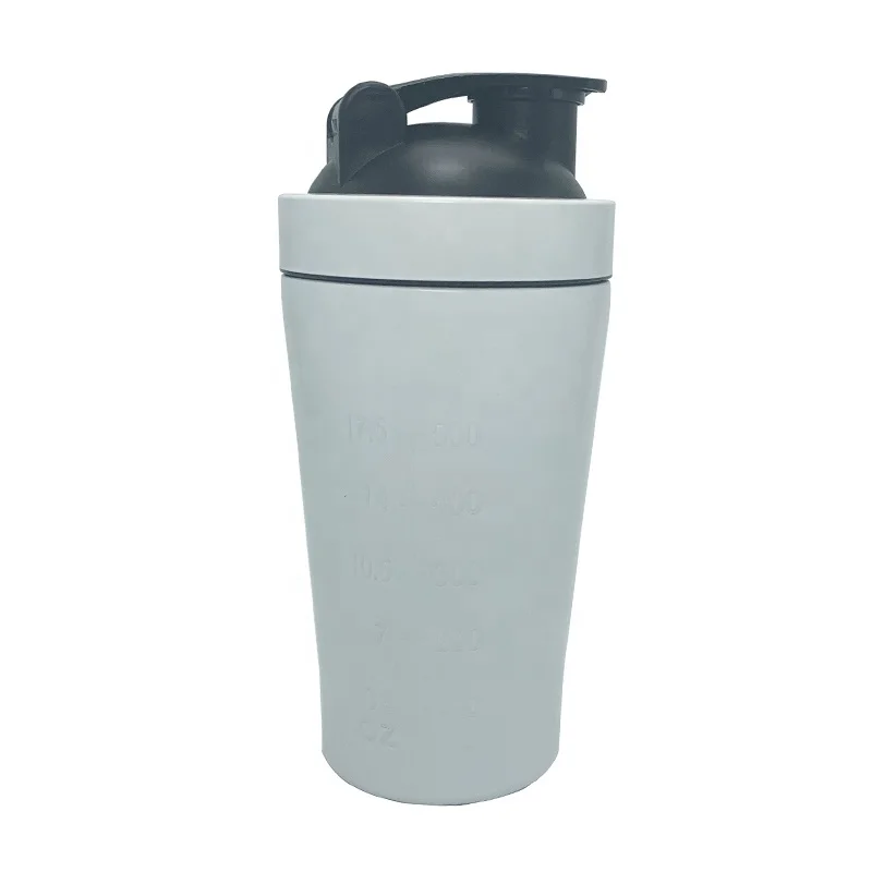 

BPA free custom logo sublimation gym stainless steel blank protein bottle shaker with mixing ball, Customized color