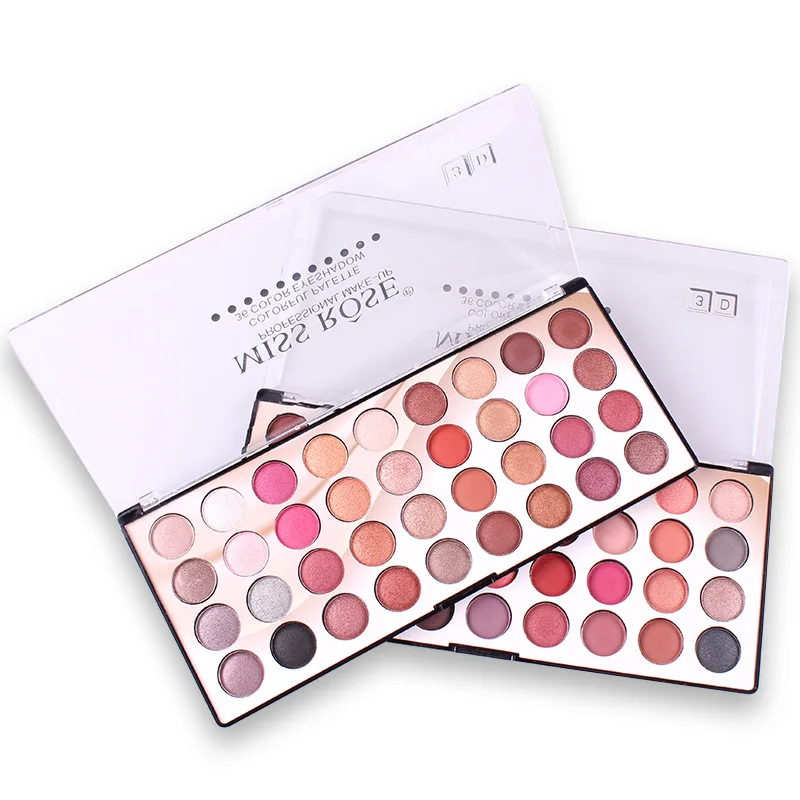 

Miss Rose 36 Pearly Matte Eyeshadow 3D Colorful Waterproof Eyeshadow Palette Makeup, 36 color