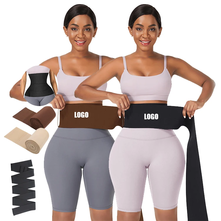 

Custom Logo High Compression Women Latex Tummy Brown waist Wrap Belt Waist Trainer Tummy Wrap Around Waist Trainer