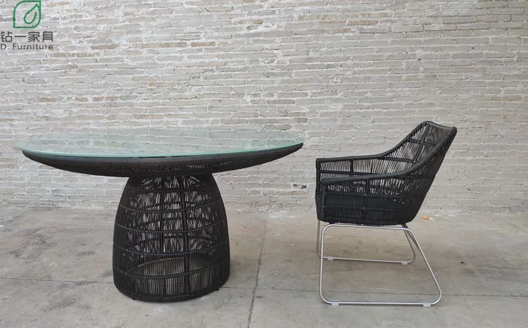 Hight Quality Design 304 Stainless Steel Rattan Furniture Outdoor Garden Chair