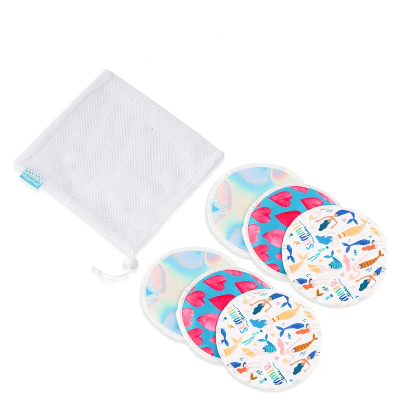 

Reusable Mom Bamboo Nursing Pads With Laundry Bag Organic Reusable Breast Pads Washable Super Absorbency Reusable Bamboo, As requirements