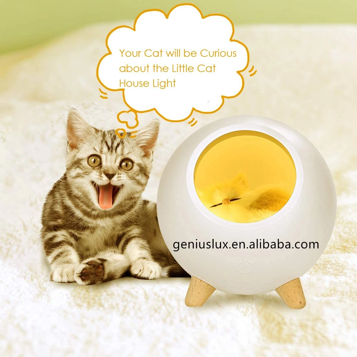
Fashion Cute Cat Pet House Ambience Lamp USB Charging Cute Cartoon Mini Led Night Light Home Decoration Dropship 