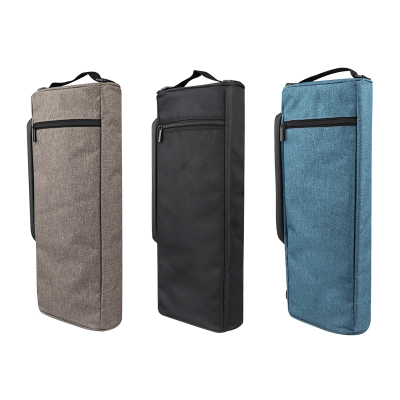 

Wessleco Custom Logo Large Bottle Beer Golf Insulated Wine Cooler Bag, Black blue grey