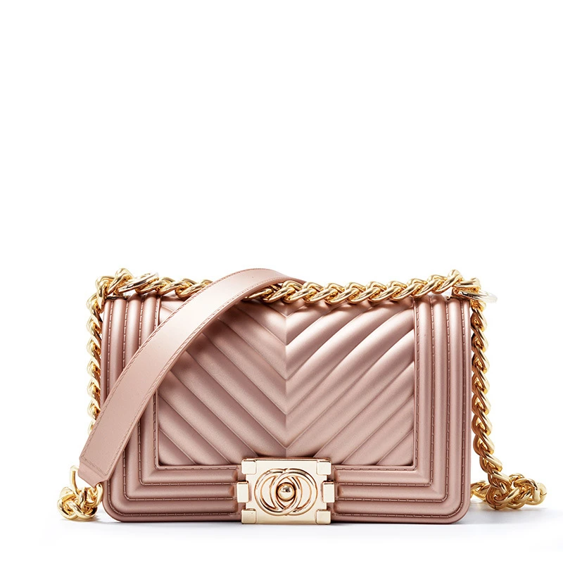 

2020 new fashion hot sale new jelly bag saddle bag lady transparent candy color gradient messenger bag