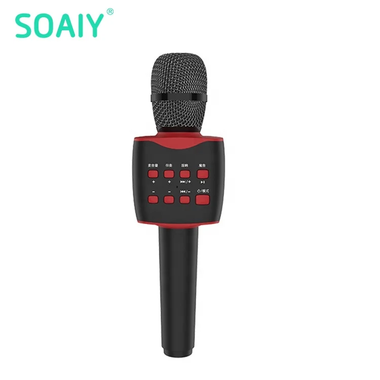 

SOAIY MC7 Customizable logo Karaoke Mic Portable Wireless Microphone with speaker