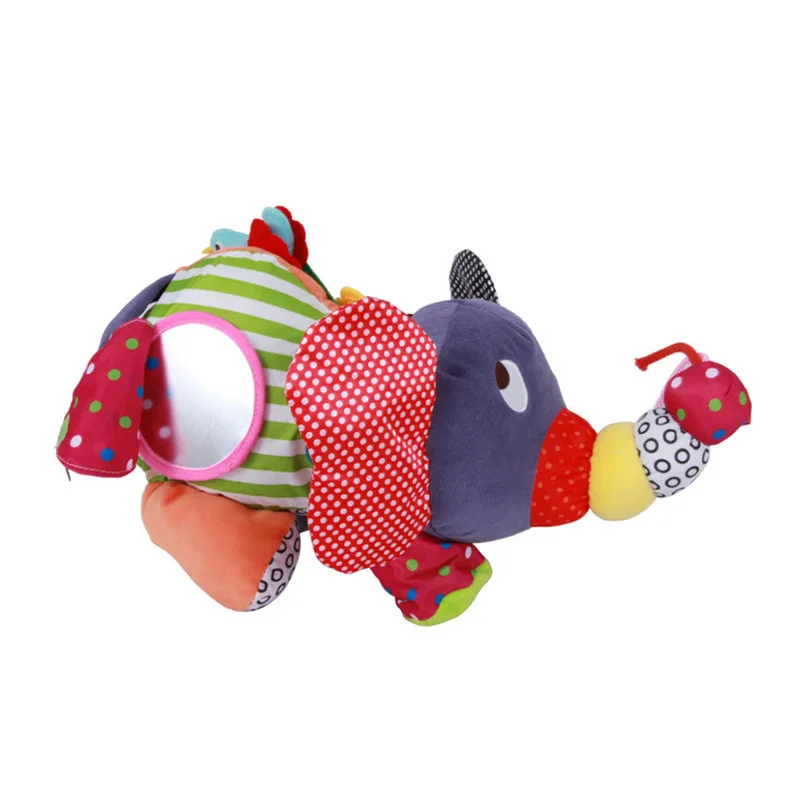 

Free shipping Elephant doll baby toy puzzle rattle can vibrate with gum intelligence to develop baby comfort dolls, As the picture
