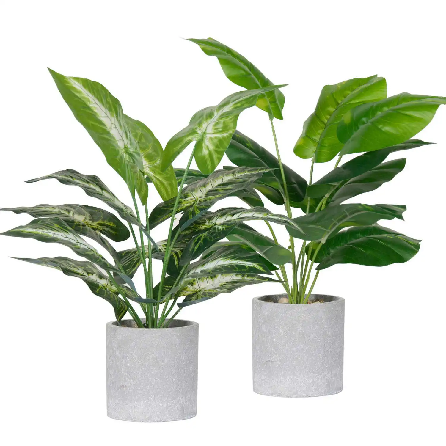 

2 Pack Fake Plants Artificial Potted Faux Plants for Office Desk Home Farmhouse Decor, Green