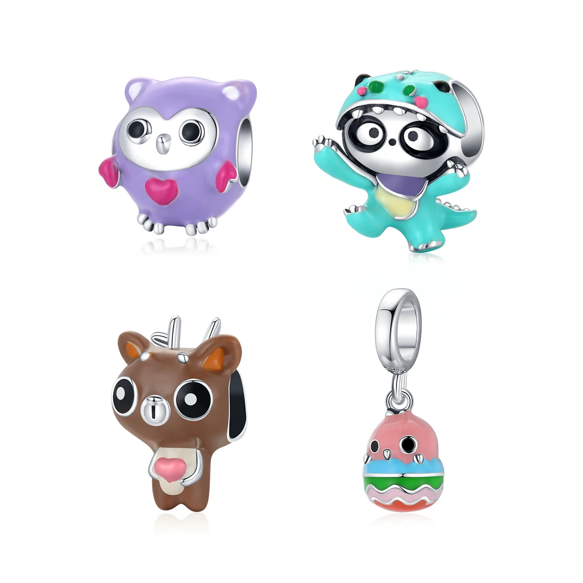 

Top selling Genuine Animal Jewelry Charms 925 Sterling Silver Panda Cute Charms