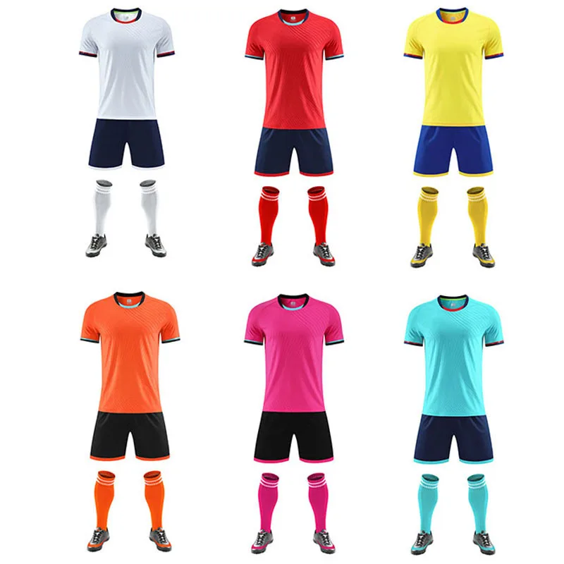 

Wholesale printing logo team shorts sets uniforms football jerseys unisex soccer wear for men, Accept custom made color