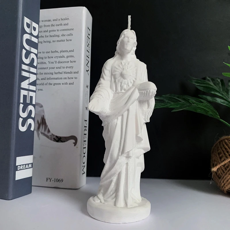 

LOVE'N custom LV0161C body Sculpture Mother Mary Statue handmade candle mold Jesus statue handmade mold for Desktop decor